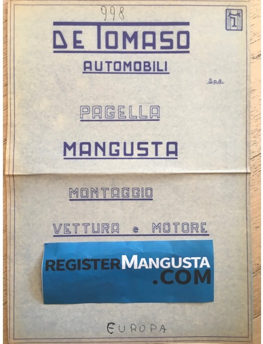 Mangusta • #998 (1970)